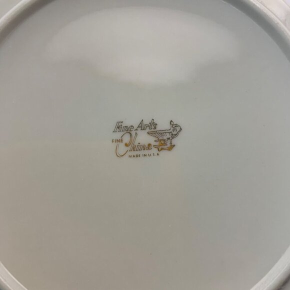 Vintage Fine Arts Floral Daisies Hand Painted Ashtray or Trinket Dish Made in US - Picture 3 of 5